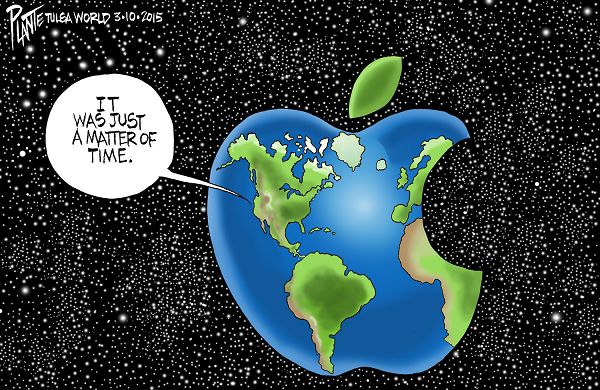 Bruce Plante Cartoon: Apple World