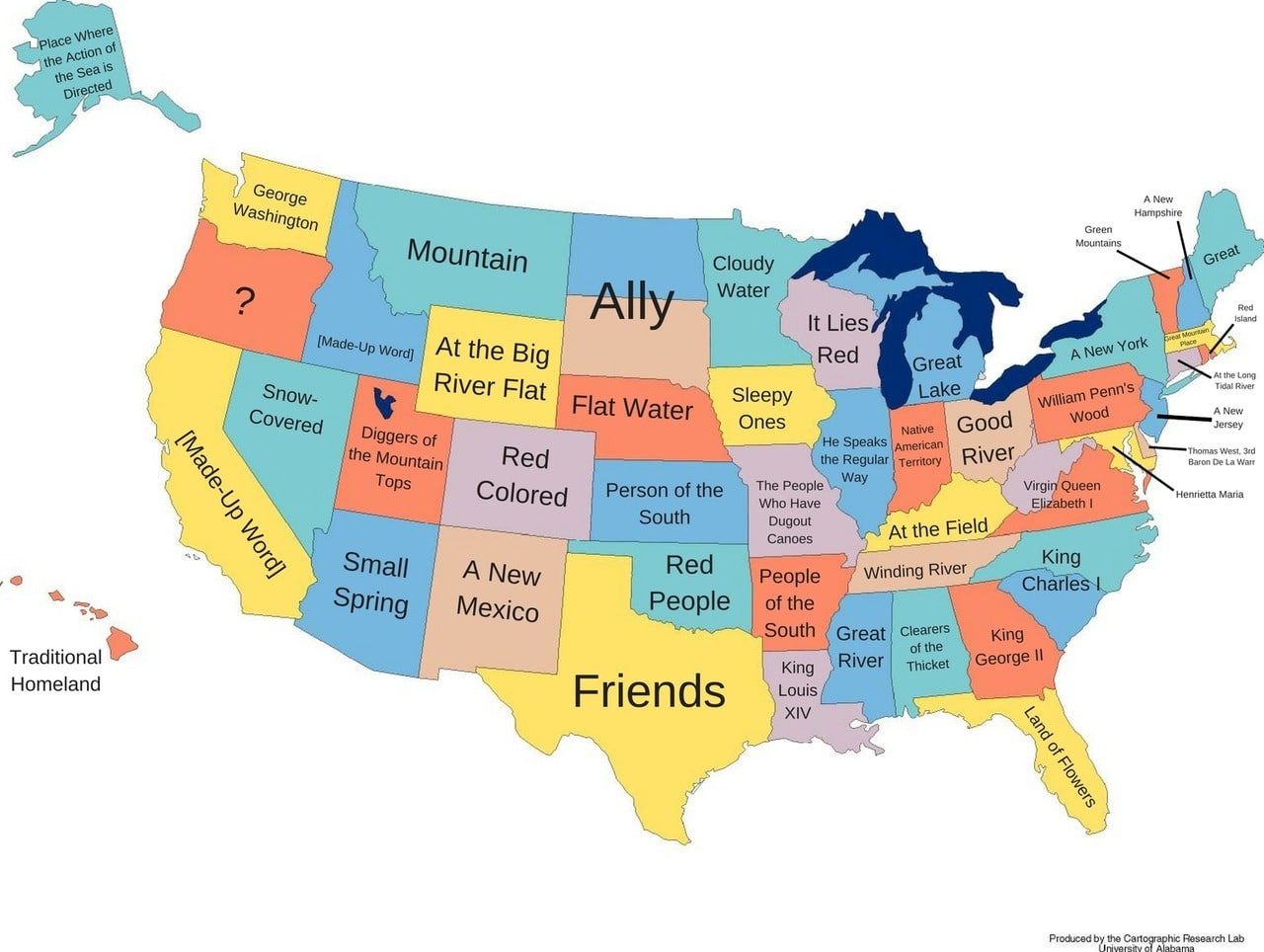 Map With State Names Map: The Literal Meaning Of State Names - The Reformed Broker